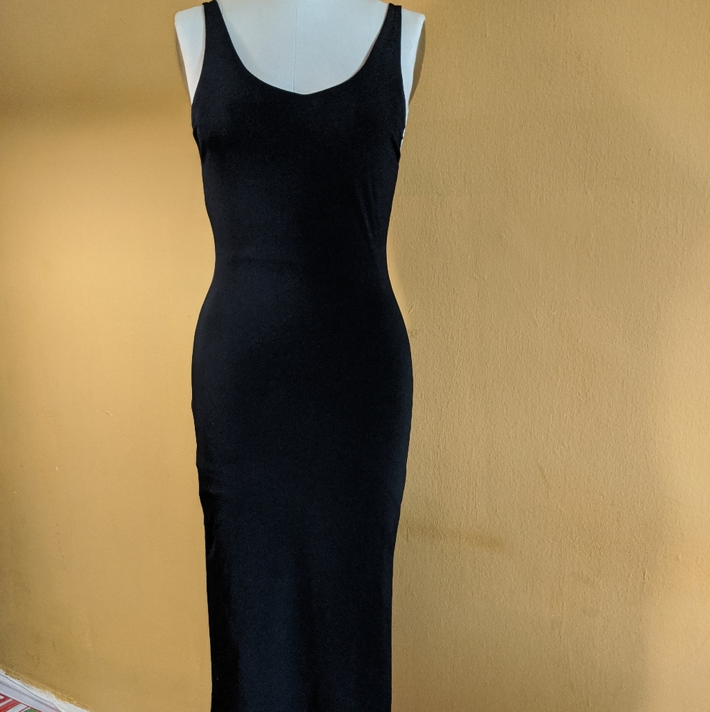 SOLD - Alice and Olivia Black dress with side splits